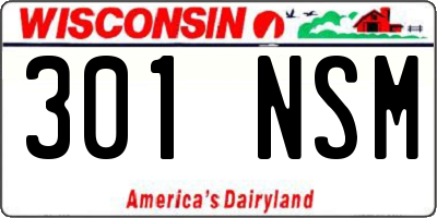 WI license plate 301NSM