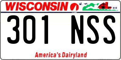 WI license plate 301NSS