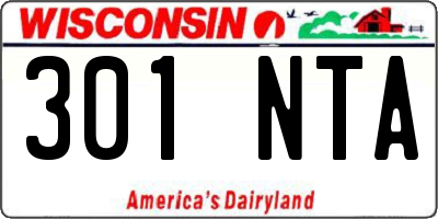 WI license plate 301NTA