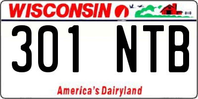 WI license plate 301NTB