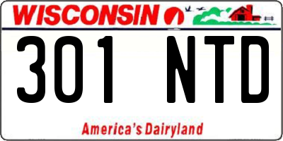 WI license plate 301NTD