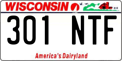 WI license plate 301NTF