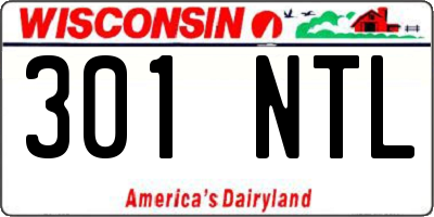 WI license plate 301NTL