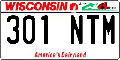 WI license plate 301NTM