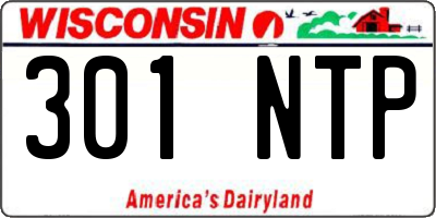 WI license plate 301NTP