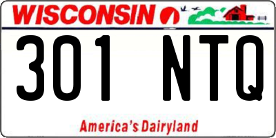 WI license plate 301NTQ
