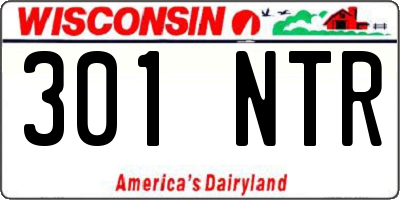 WI license plate 301NTR