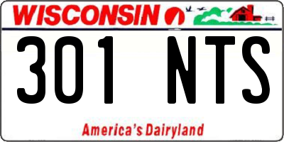 WI license plate 301NTS
