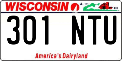 WI license plate 301NTU