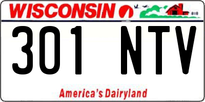WI license plate 301NTV
