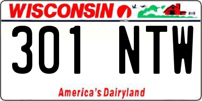 WI license plate 301NTW