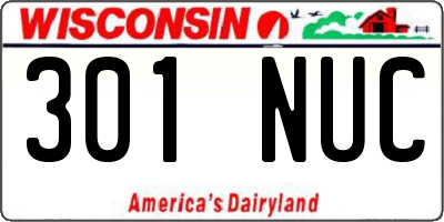 WI license plate 301NUC