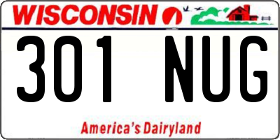 WI license plate 301NUG