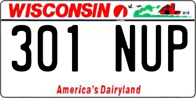 WI license plate 301NUP