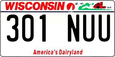 WI license plate 301NUU