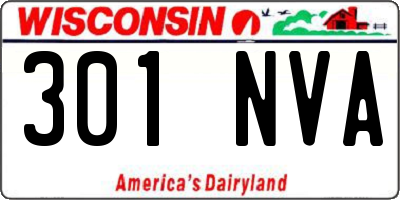 WI license plate 301NVA