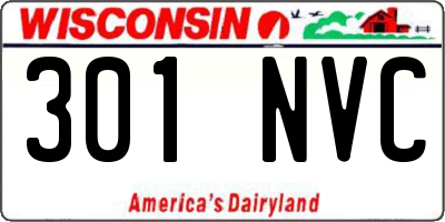 WI license plate 301NVC