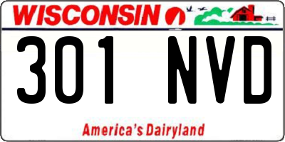 WI license plate 301NVD