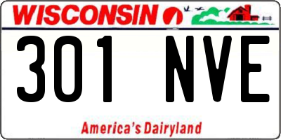 WI license plate 301NVE