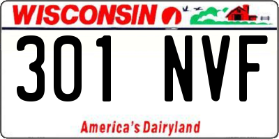 WI license plate 301NVF