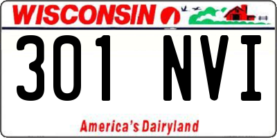 WI license plate 301NVI