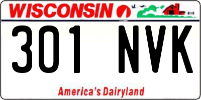 WI license plate 301NVK