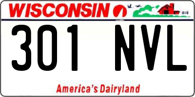 WI license plate 301NVL