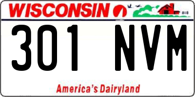 WI license plate 301NVM