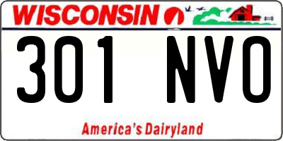 WI license plate 301NVO