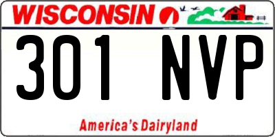 WI license plate 301NVP