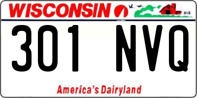 WI license plate 301NVQ