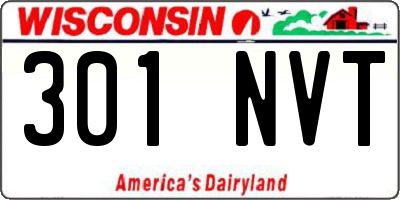 WI license plate 301NVT