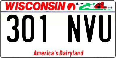 WI license plate 301NVU