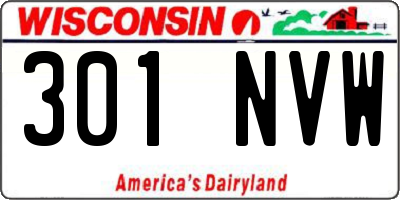 WI license plate 301NVW