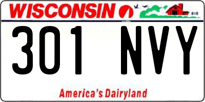 WI license plate 301NVY