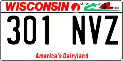WI license plate 301NVZ