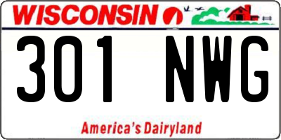 WI license plate 301NWG