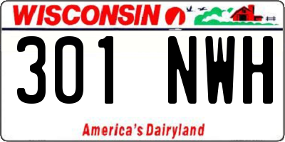 WI license plate 301NWH