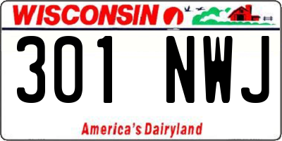WI license plate 301NWJ