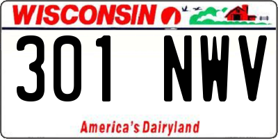 WI license plate 301NWV