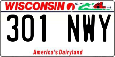 WI license plate 301NWY