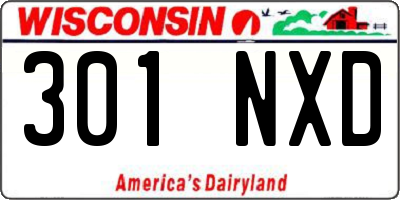 WI license plate 301NXD