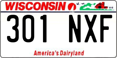 WI license plate 301NXF