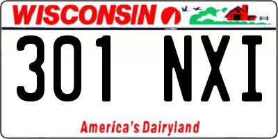 WI license plate 301NXI
