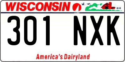 WI license plate 301NXK