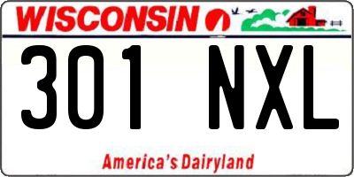 WI license plate 301NXL