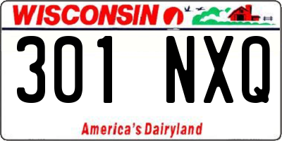 WI license plate 301NXQ