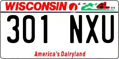 WI license plate 301NXU