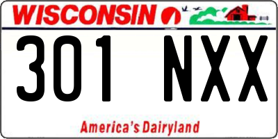 WI license plate 301NXX