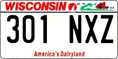 WI license plate 301NXZ